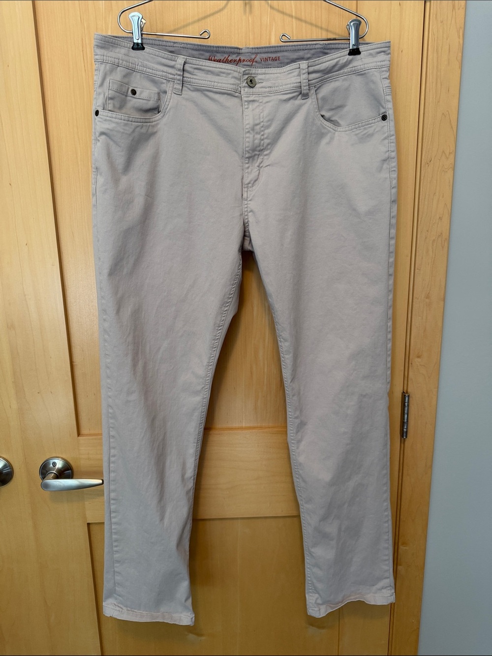 Weatherproof Vintage Men's Straight Jeans in Light Beige